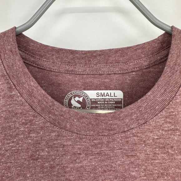 CCA Maroon Redfish Tail Short Sleeve T-Shirt S Men's Coastal Conservation Assn - Picture 4 of 5